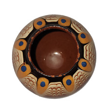 Vintage Bulgaria Miniature Vases Art Pottery Ceramic Drip Glaze Brown picture