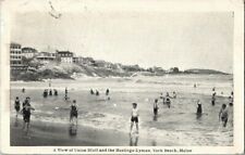 1935. VIEW OF UNION BLUFF & THE HASTINGS-LYMAN, YORK BEACH, ME. POSTCARD EE2 picture