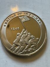 Battle of IWO JIMA 1945 Uncommon Valor Was a Common Virtue Silver Coin Medal picture