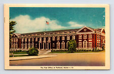 c1955 Linen Postcard Portland ME Maine Post Office picture