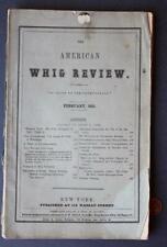 February 1851 American Review Whig Journal book Clay Webster Taylor Harrison- picture