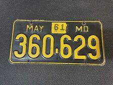 MISSOURI LICENSE PLATE 1961 MAY 360 629 picture