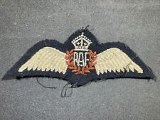 WW2 WWII Military RAF British Royal Air Force Cloth Pilot Wing No Pad Original picture