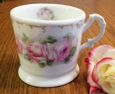 Vintage C.S. & Co. Marseille Bavaria Pink Roses White Porcelain Shaving Mug Cup  picture