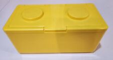 Vtg Yellow Chubs Baby Wipes Lego Stackable Block Storage Container EMPTY Rare picture