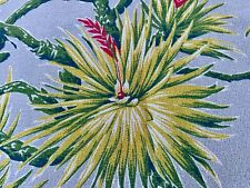 1940's Hawaiian Floral Motif POPS of FIREWORKS Barkcloth Vintage Fabric PILLOWS picture