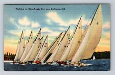 Baltimore MD-Maryland, Yachting On Chesapeake Bay, Antique, Vintage Postcard picture