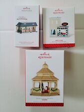Lot of 3 Hallmark Ornaments Nostalgic Houses & Shops Gazebo, Andy's Cars picture