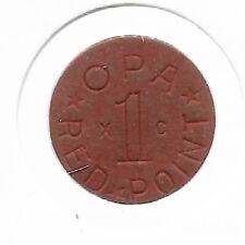 1944 Rare WWII US OPA Ration Token XC - Nice War Coin - Great For Collection J73 picture