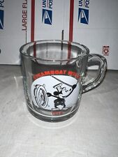 VINTAGE 1980’S MICKEY MOUSE STEAMBOAT WILLIE 1928 GLASS COFFEE MUG DISNEY picture