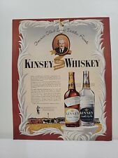 1942 Kinsey Whiskey Fortune WW2 X-Mas Print Ad Golden Anniversary Bottles picture