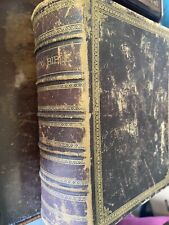 1867 DOMESTIC HOLY BIBLE OLD NEW TESTAMENT ILLUSTRATED BINDING COBBIN, HARTFORD picture