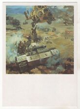 1988 Military training Tank Helicopter Arms ART Soviet Russian Postcard OLD picture