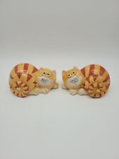 Whimsical Ceramic Orange Tabby Cats Salt & Pepper Shakers (A2) picture