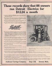 1910 Detroit Electric Original ad - It costs $12.24 a month to operate Very Rare picture