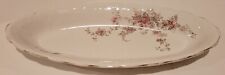 Antique Willets Manufacturing Co.W.M.Co. Semi Porcelain Relish Dish~Pink Flowers picture