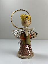 Vintage Made In Japan Cardboard Angel Ornament Kitschy Pipe Cleaner MCM Retro  picture