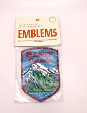 Banff Alberta Canada Canadian Rockies Mountains Blue Embroidered Patch Badge picture
