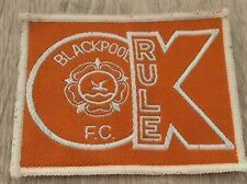 VINTAGE BLACKPOOL F.C SEASIDERS TANGERINES 7 × 6 CM IRON ON PATCH  BADGE 80s 90s picture