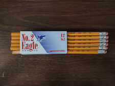 Eagle No. 2 HB Yellow Pencils W/ Erasers 12 Pack Made in USA picture