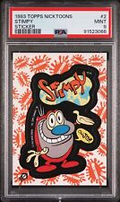 1993 Topps Nicktoons Stickers Stimpy #2 PSA 9 picture