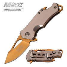 MTech Ballistic Spring Assisted GOLD Blade Small Knife w/ Bottle Opener picture