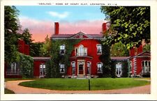 Lexington, KY Ashland Home of Henry Clay Postcard Linen Unposted picture