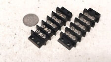 2 Nice Unchipped 5 Position Barrier Block Terminal Strip / Old Vintage Ham Radio picture