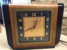 Antique TELECHRON Wood Mantel Shelf Clock Works Vintage Art Deco picture