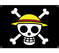 One Piece Anime Luffy Straw Hat Pirates Flag New Official Licensed 31.5