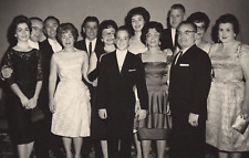 3C Photograph Big Family Photo Men Women Boy Party Reunion 1960-70's picture