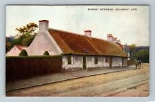 Alloway UK-Scotland, Burns Cottage, Street View, Panoramic, Vintage Postcard picture
