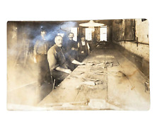 RPPC Real Photo Postcard SHOE MAKERS COBBLERS  Men Working Vintage Photography picture