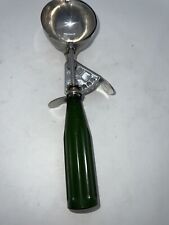 Vintage Shore Craft Ice Cream Scoop Stainless with Green Bakelite Handle picture