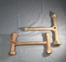 2 Antique J I CASE  Eagle Icon TEE socket Plow Farm Implement Threshing  Tools picture