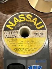 Vintage Nassau Solder WW 30/70 4890 .150 1-2% Rosin Content Rare 5 Lbs picture
