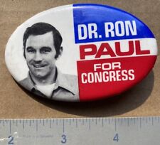 VINTAGE Dr. RON PAUL CONGRESS 1974 PIN BACK BUTTON TEXAS 1st CAMPAIGN POLITICS picture