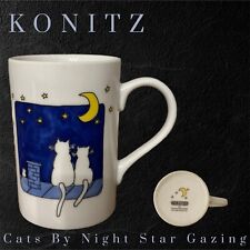 Konitz Cats by Night Mug Coffee Tea Cats In Love Stars Mouse Cat Lover Gift Rare picture