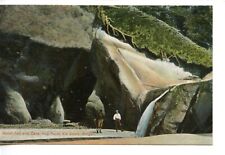 Scenic View-Water Fall & Cave-Hug Point-Elk Creek-Oregon-Vintage Postcard picture