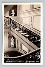 Vintage Postcard Main Stairway In Vanderbilt Mansion Hyde Park New York RPPC picture