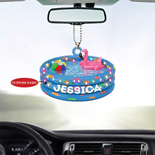 Personalized Swimming Pool Ornament, Pool Car Ornament, Pool Summer Ornament picture