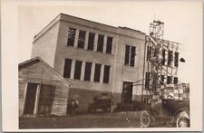 c1910s RPPC Real Photo Postcard Building Construction Scene, Marked 