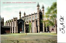 c1910s New Haven CT Yale University Old Library Connecticut Unused Postcard 463b picture