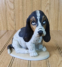 Vintage Masterpiece Porcelain HOMCO Basset Hound Puppy Dog Figurine 1983 Mexico picture