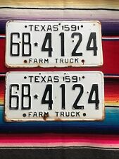 1959 TEXAS   FARM TRUCK  LICENSE PLATES   6B4124 picture