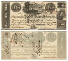 The Baltimore and Susquehanna Railroad Co. $100 - Obsolete Notes - Paper Money - picture
