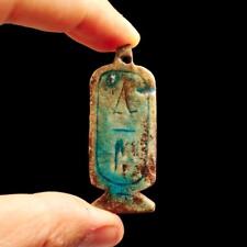 Antique Small Pendant Stone/Faience Cartouche Amulet of Ancient Egyptian....RARE picture