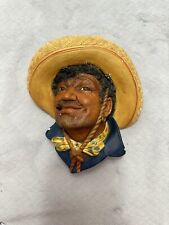Vintage Bossons Congleton England Chalkware Pancho Head England 1960 picture
