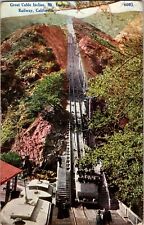 1911 Vintage Postcard Great Cable Incline Mt. Lowe Railway California picture