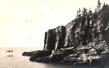Postcard Real Photo 1966 Otter Cliffs Mount Desert Island Maine Acadia Park RPPC picture
